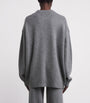 Skims Grey Oversized Cashmere Boyfriend Sweater
