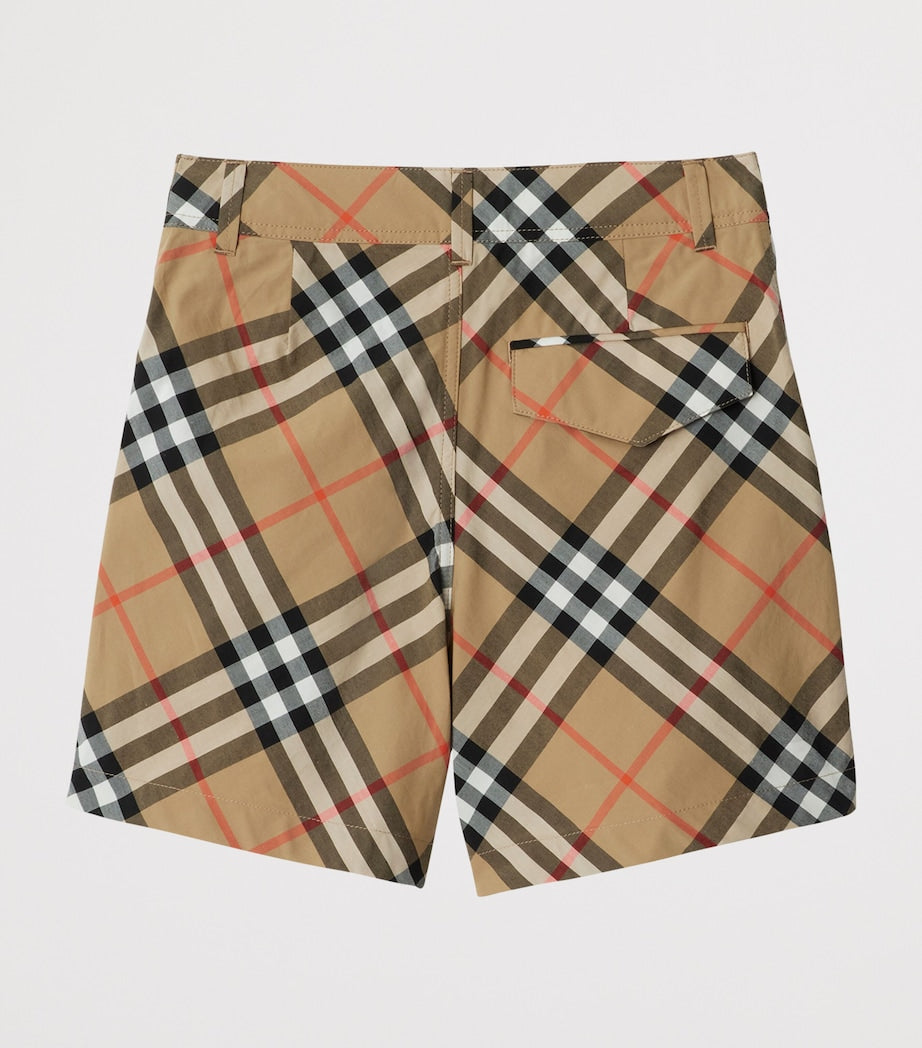 Burberry Kids Cotton Poplin Check Shorts (3-12 Years)