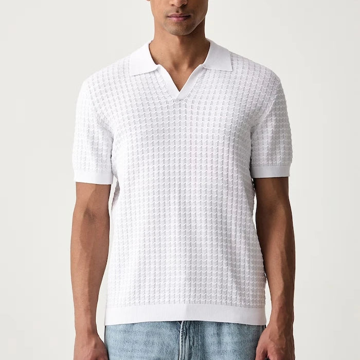 Yaka detaylı erkek Guess viskozlu polo tişört