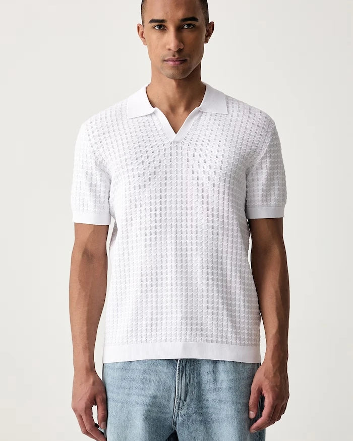 Yaka detaylı erkek Guess viskozlu polo tişört