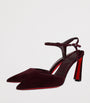 Christian Louboutin Red Condora Riviera Suede Pumps 85