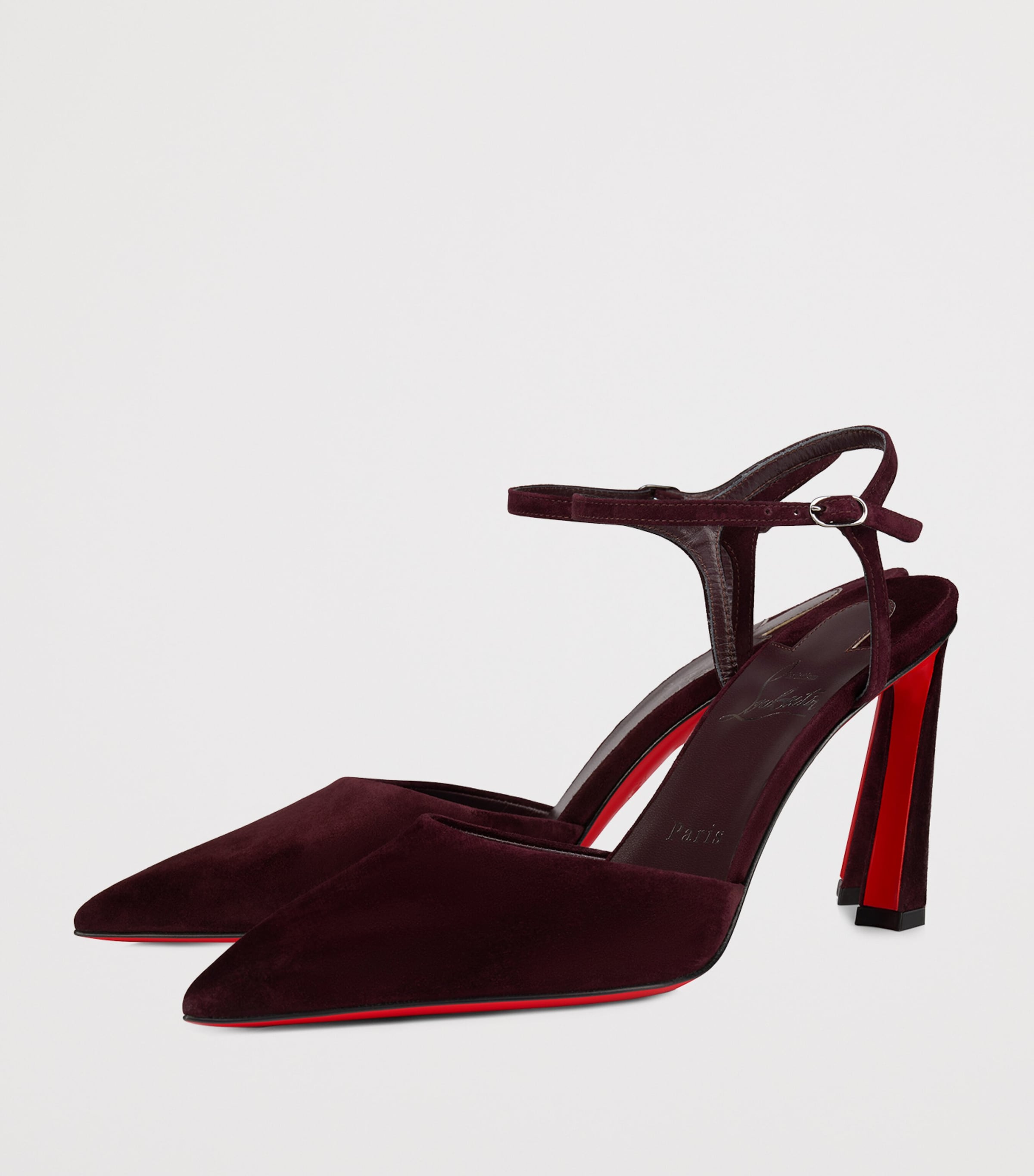 Christian Louboutin Red Condora Riviera Suede Pumps 85