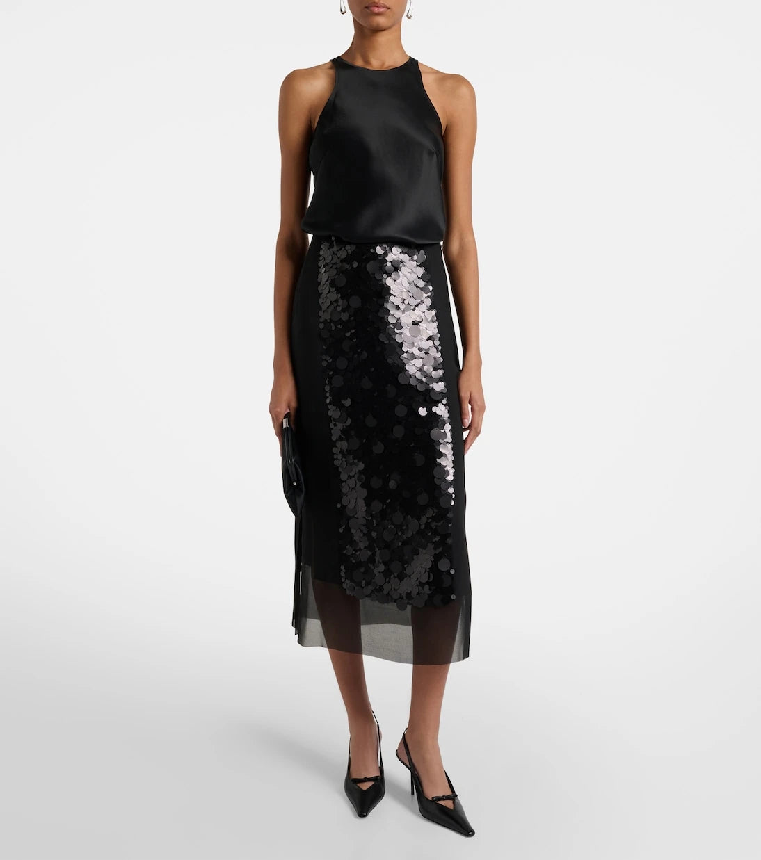 Joseph - Cambo sequined chiffon midi skirt