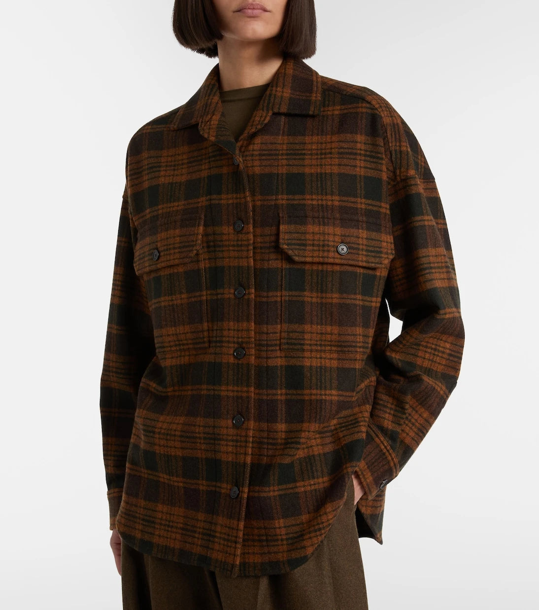 Loro Piana - Darby checked wool and cashmere overshirt