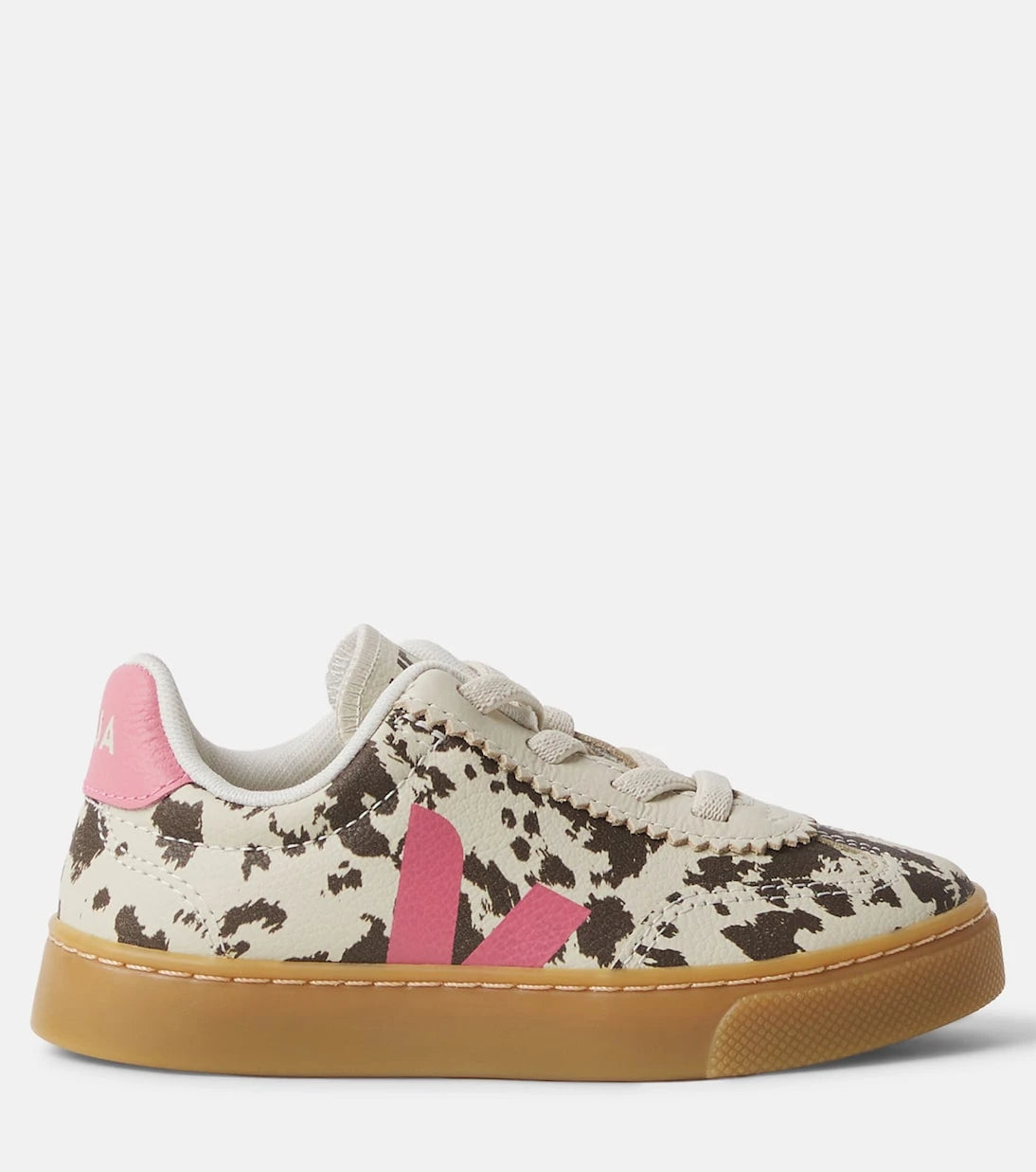 Veja Kids - Volley printed leather sneakers