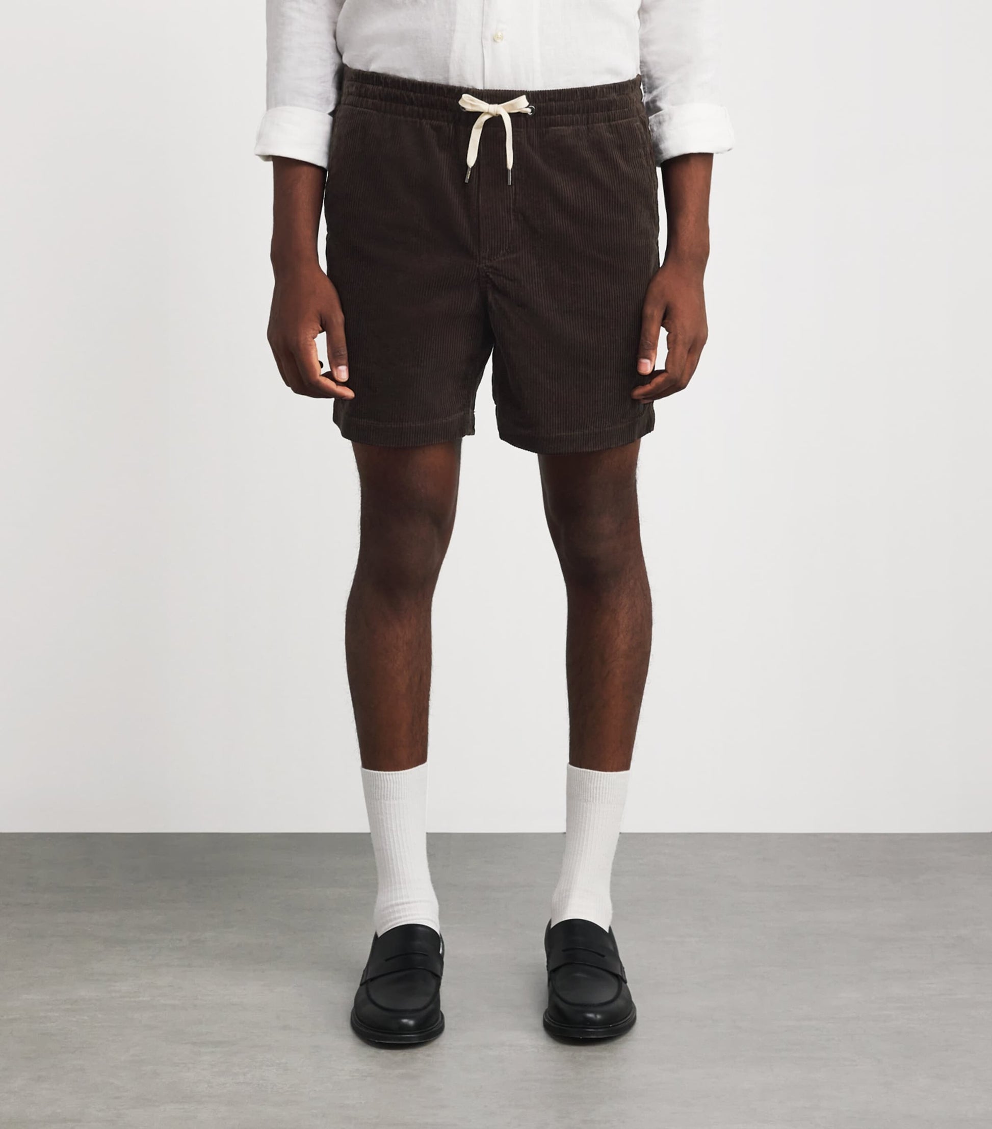 Cotton Corduroy Logo Shorts