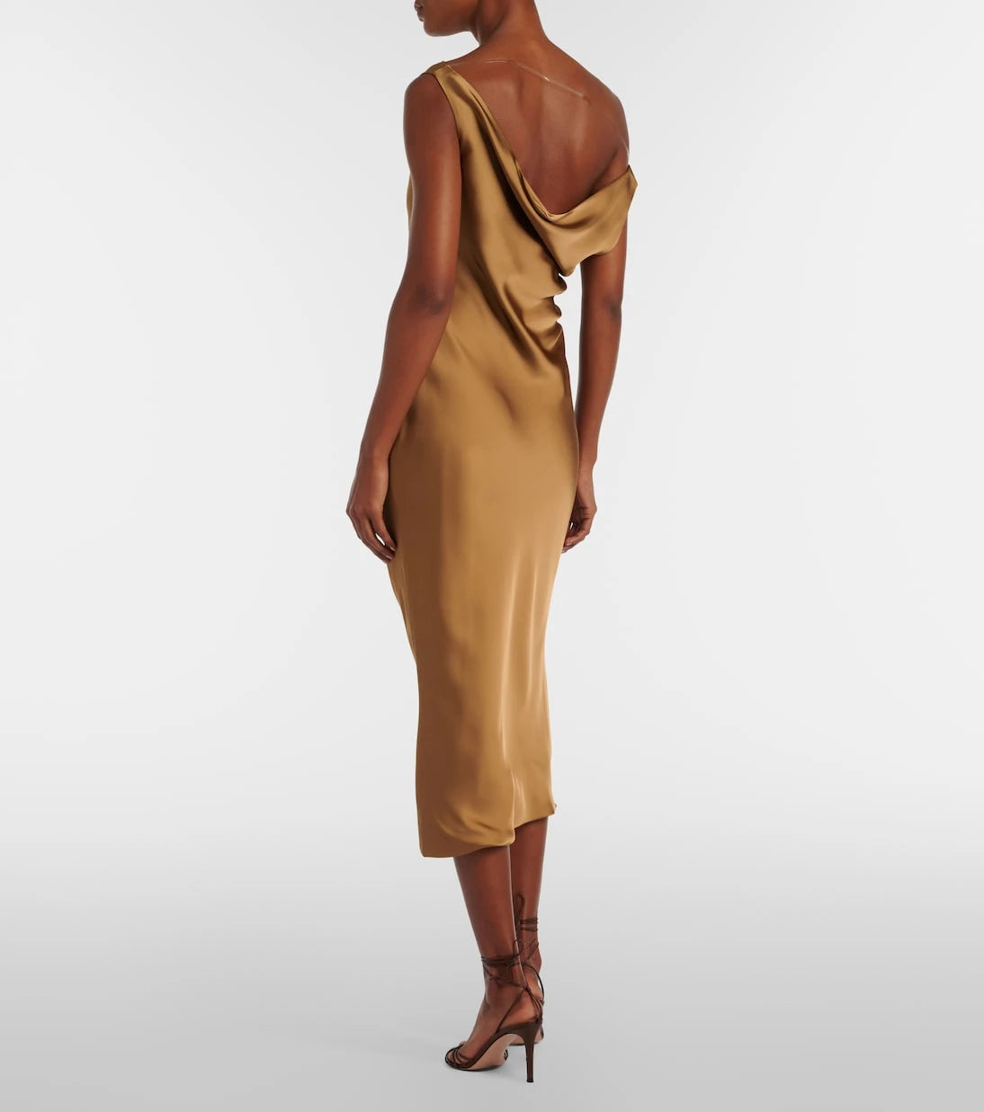 Norma Kamali - Maria crêpe satin midi dress
