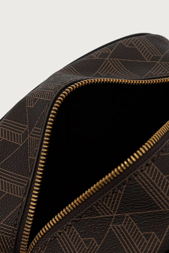 Lacoste suni deri kozmetik çantası