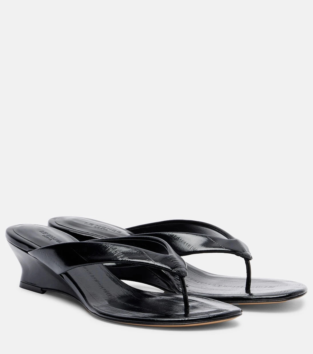 Le Monde Béryl - Micro Wedge leather thong sandals