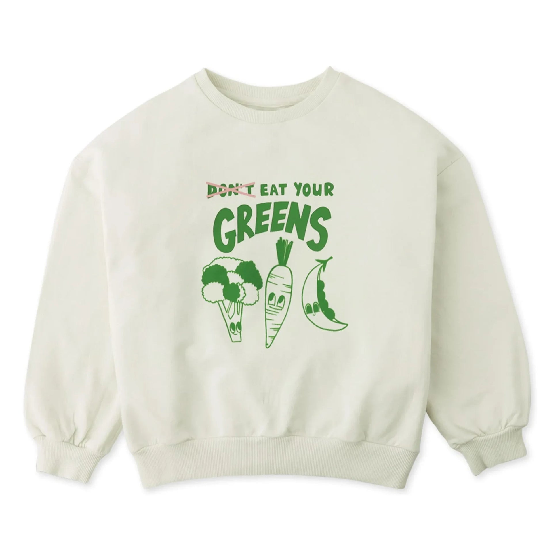 Gingersnaps - Serena Eat Your Greens sweatshirt | White