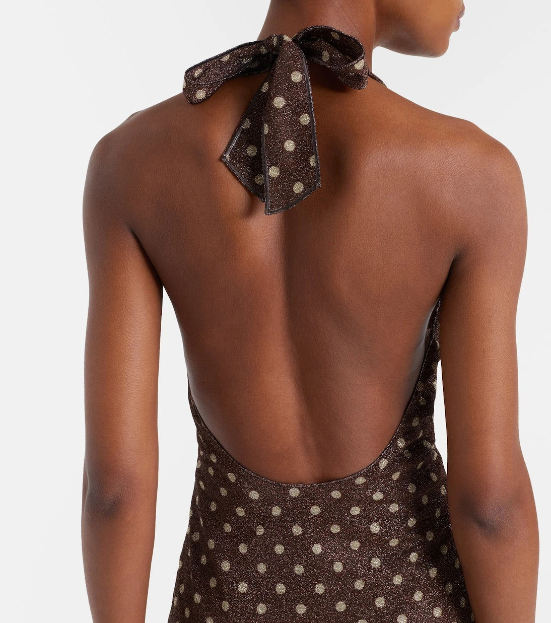 Oséree - Lumière polka-dot halterneck maxi dress