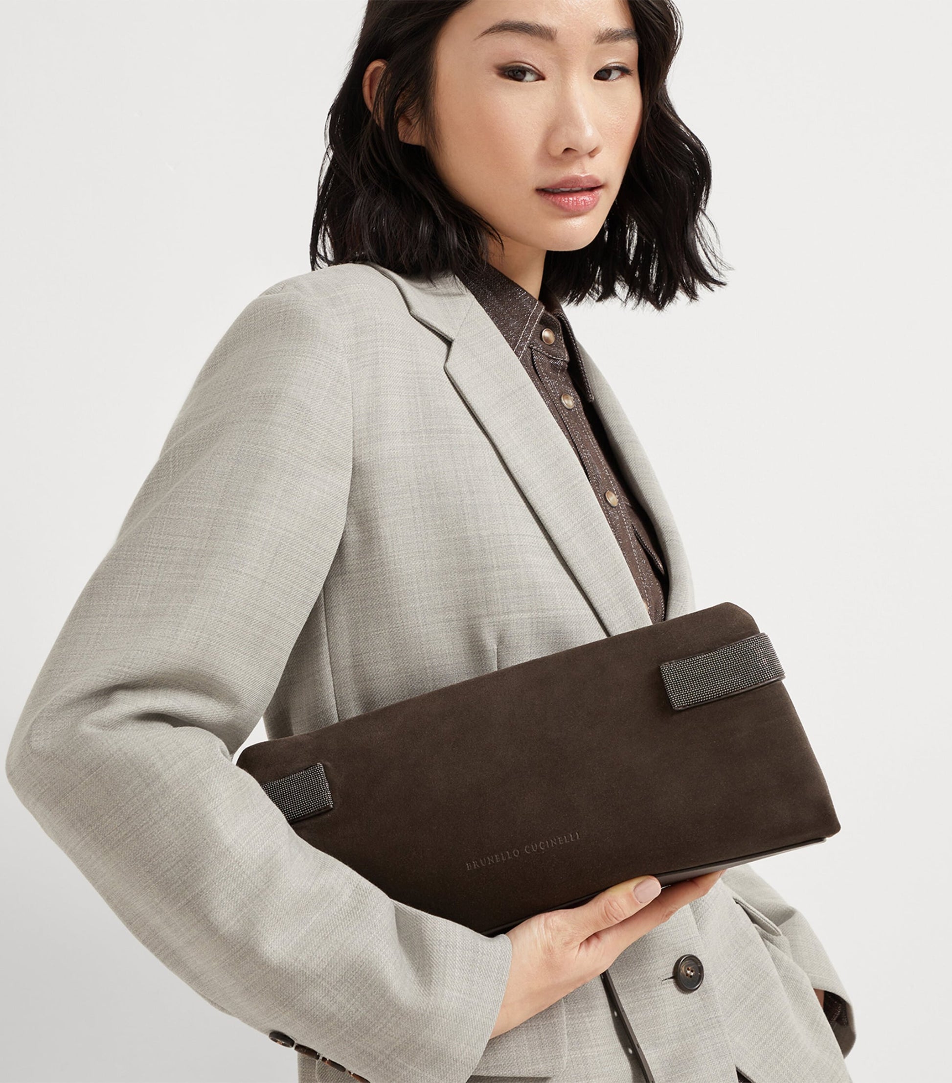 Brown Suede Essence Pouch