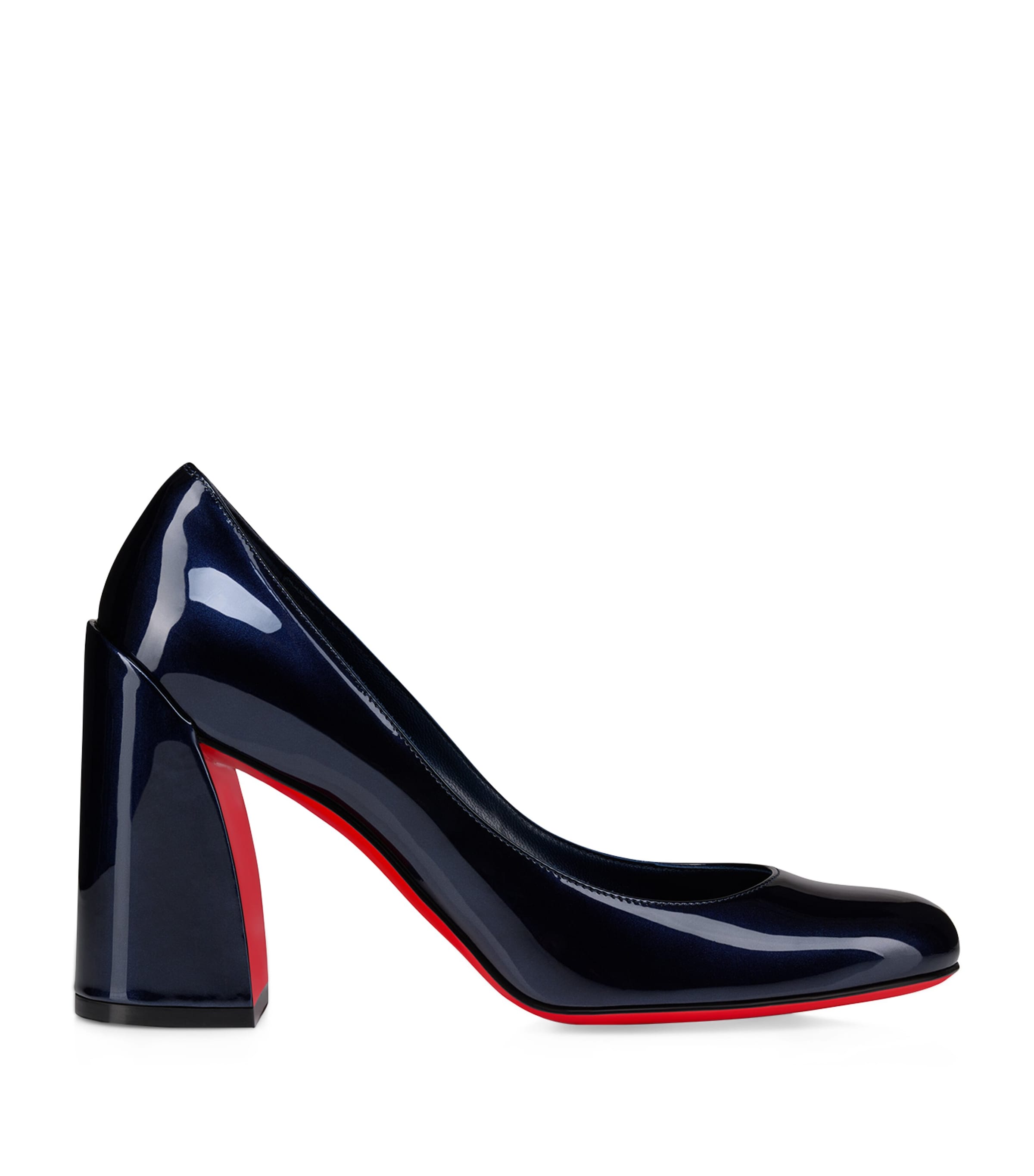 Christian Louboutin Navy Miss Sab Patent Leather Pumps 85
