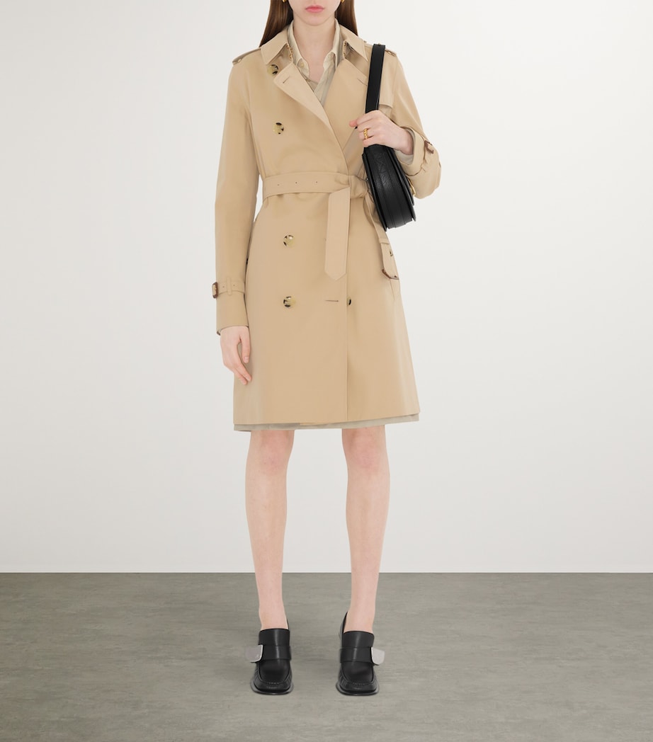 Gabardine Kensington Mid-Length Trench Coat