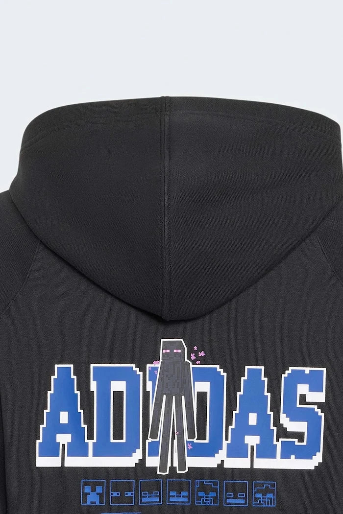 adidas çocuklar için kapüşonlu pamuklu MINECRAFT sweatshirt