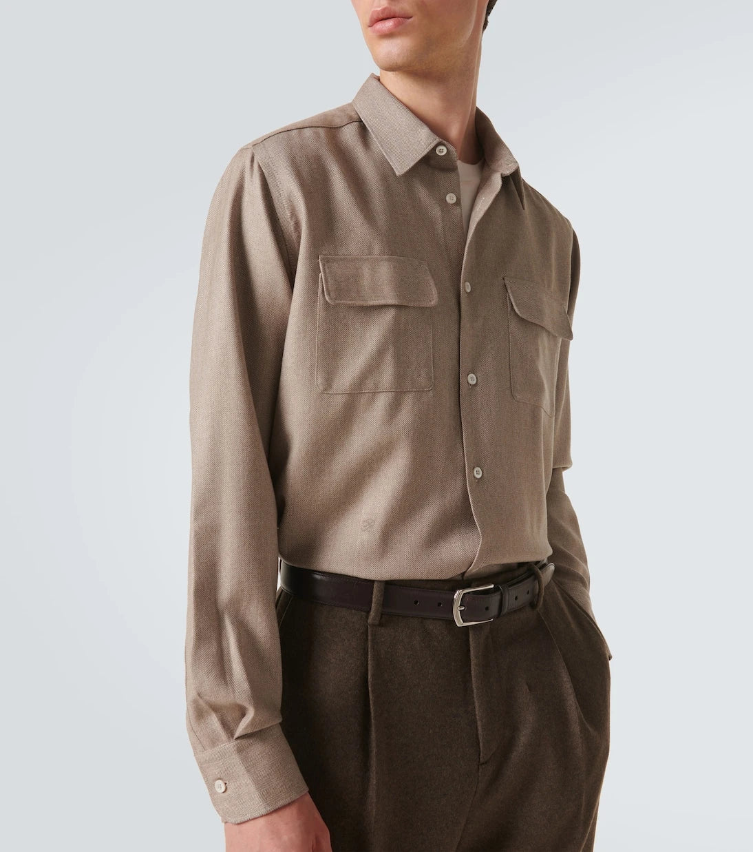Berluti - Herringbone wool shirt