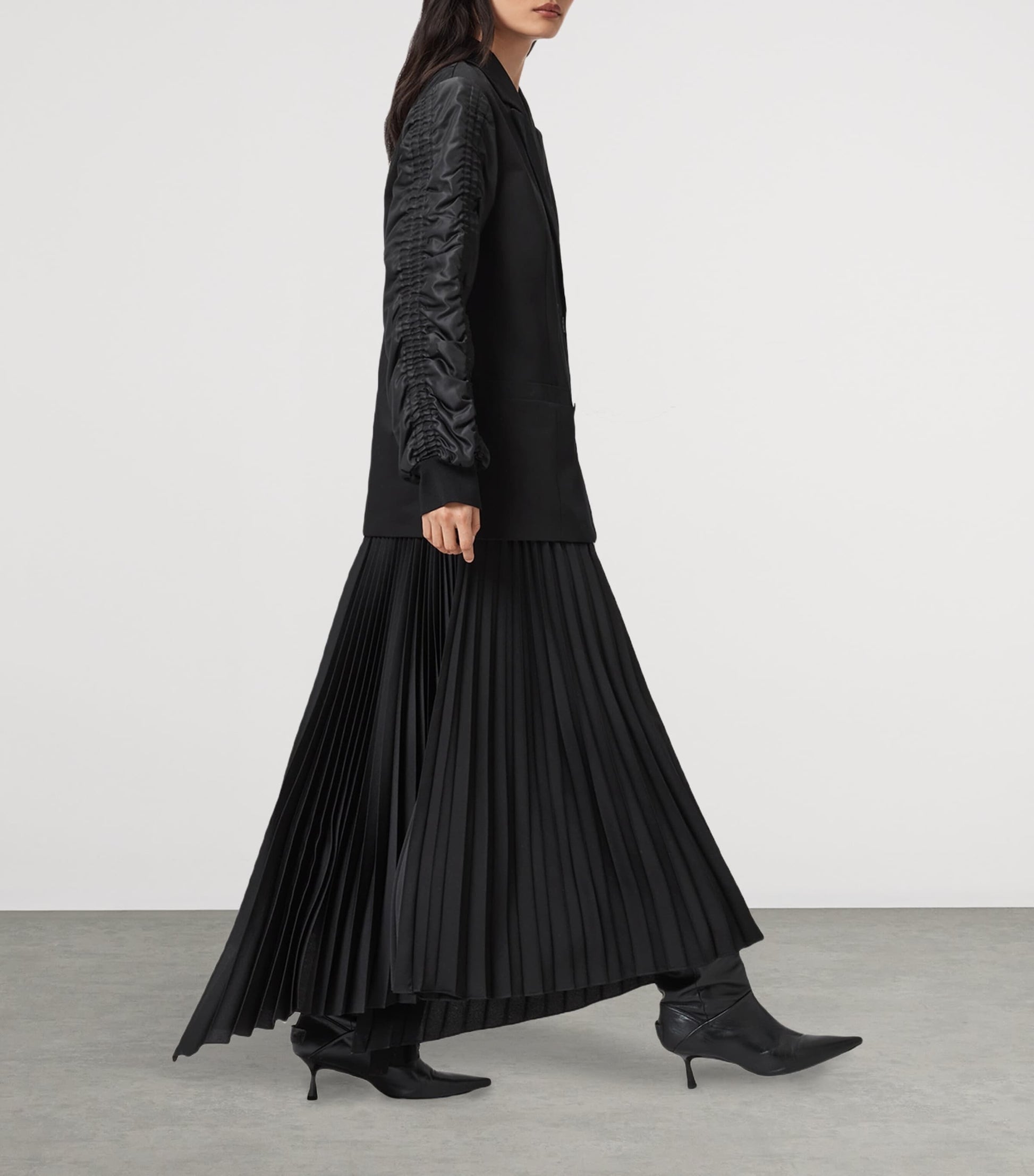 AllSaints Black Lorna Bomber Blazer