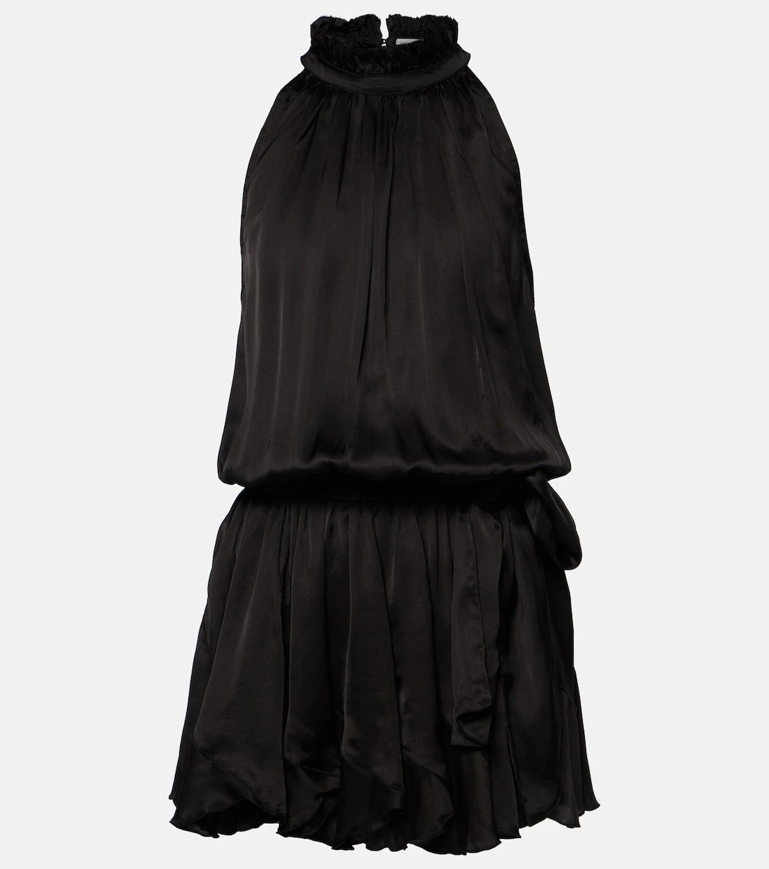 Poupette St Barth - Bianca halterneck satin minidress