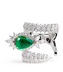White Gold, Diamond and Emerald Reign Supreme Ring