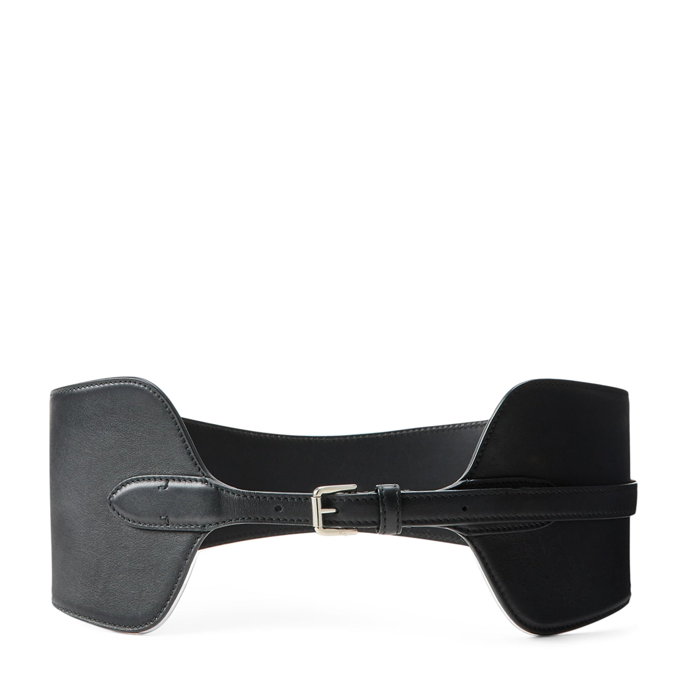 Ralph Lauren Collection Black Leather Corset Belt