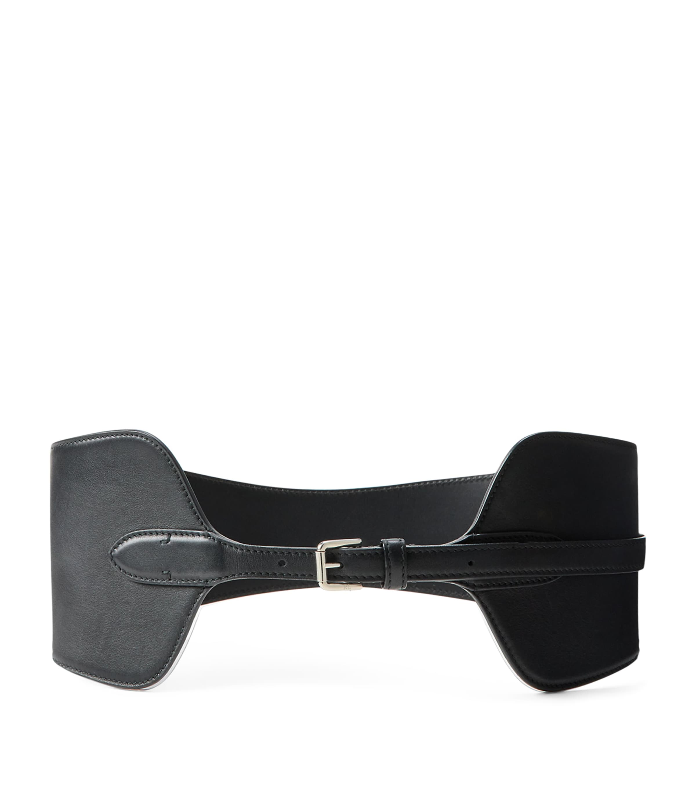 Ralph Lauren Collection Black Leather Corset Belt