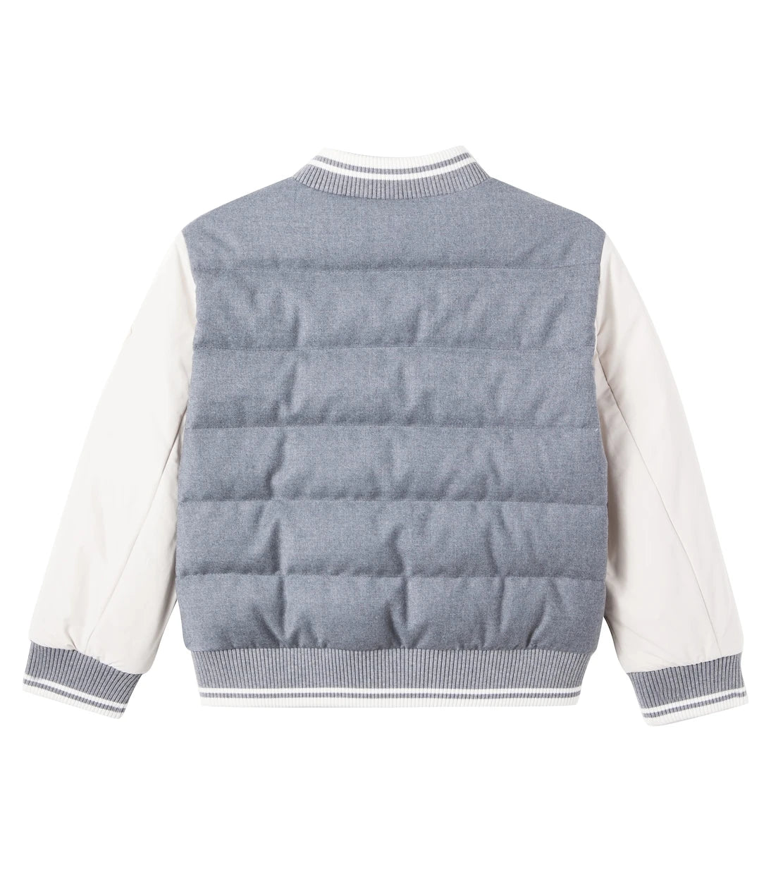 Moncler Enfant - Alvaro wool flannel down varsity jacket