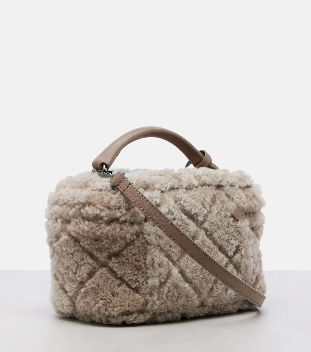 Brunello Cucinelli - Quilted shearling vanity bag