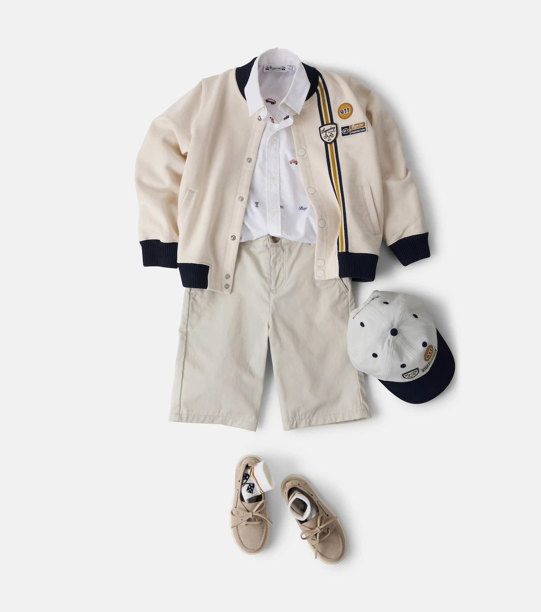 Bonpoint - x Porsche Christopher patch-appliqué cotton varsity jacket