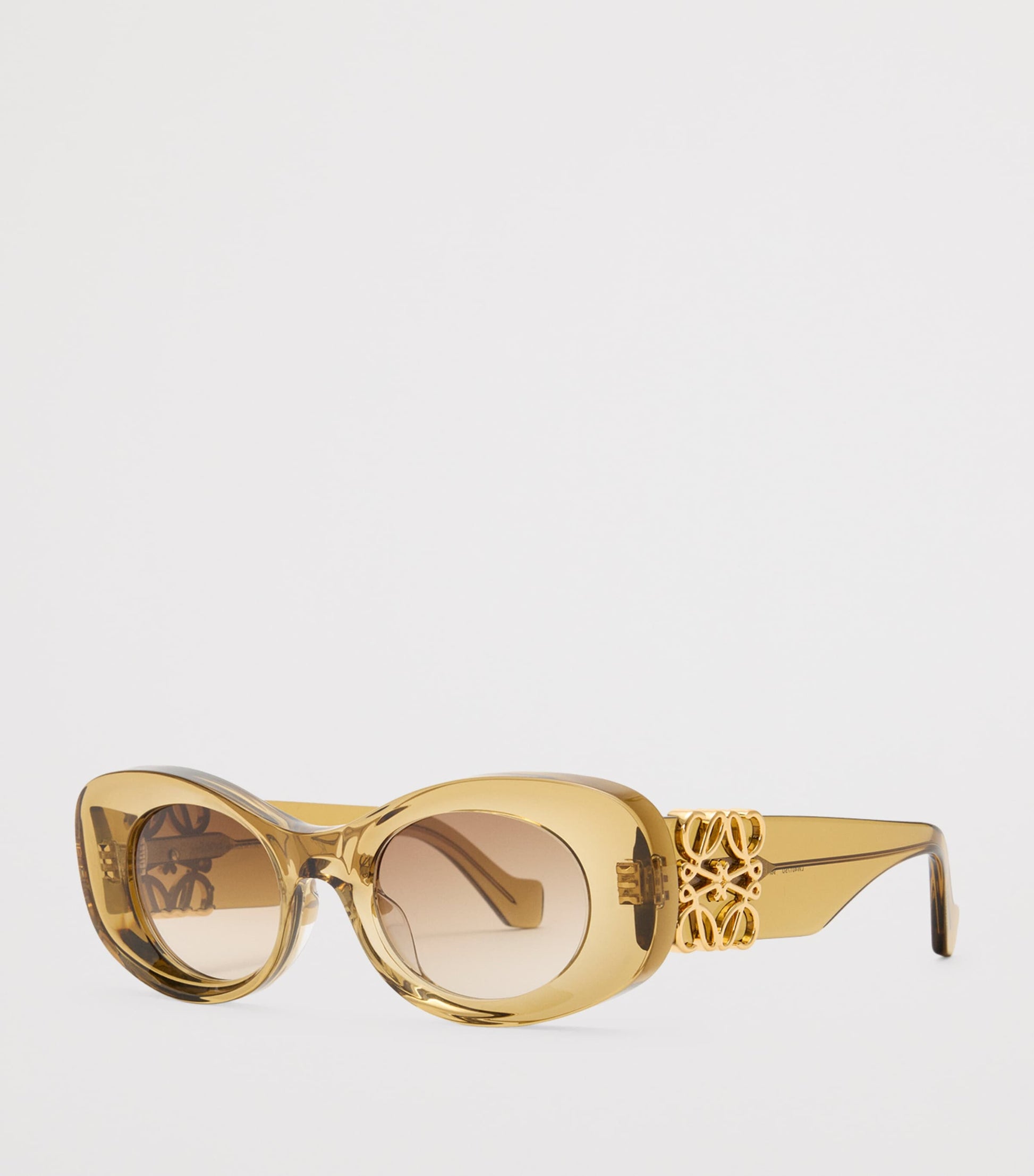 LOEWE Green Bevelled Oval Sunglasses
