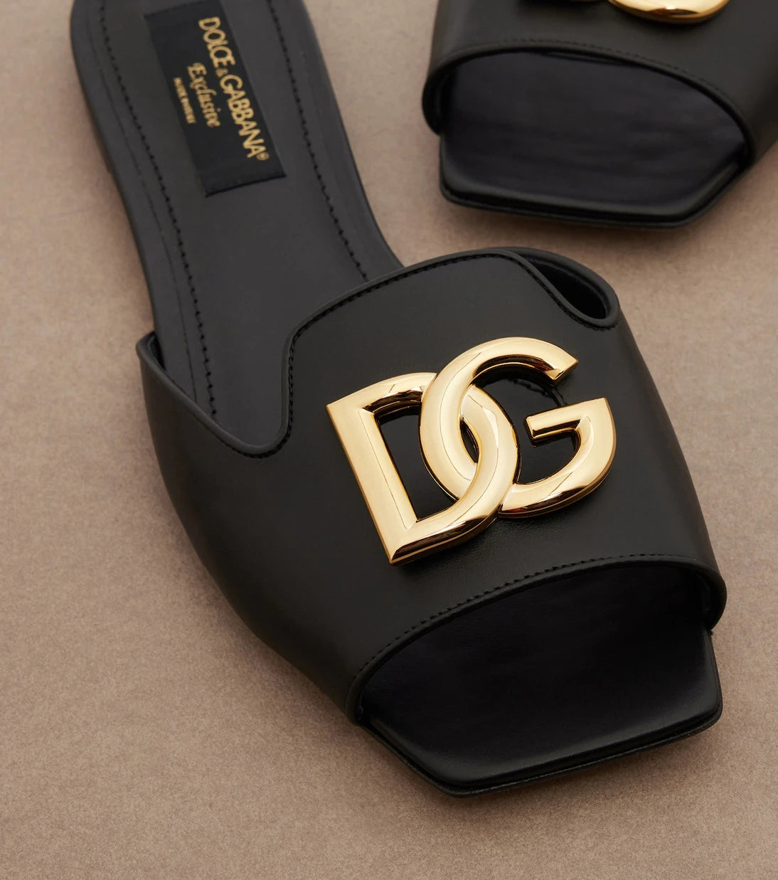 Dolce&Gabbana - Abaya DG leather mules