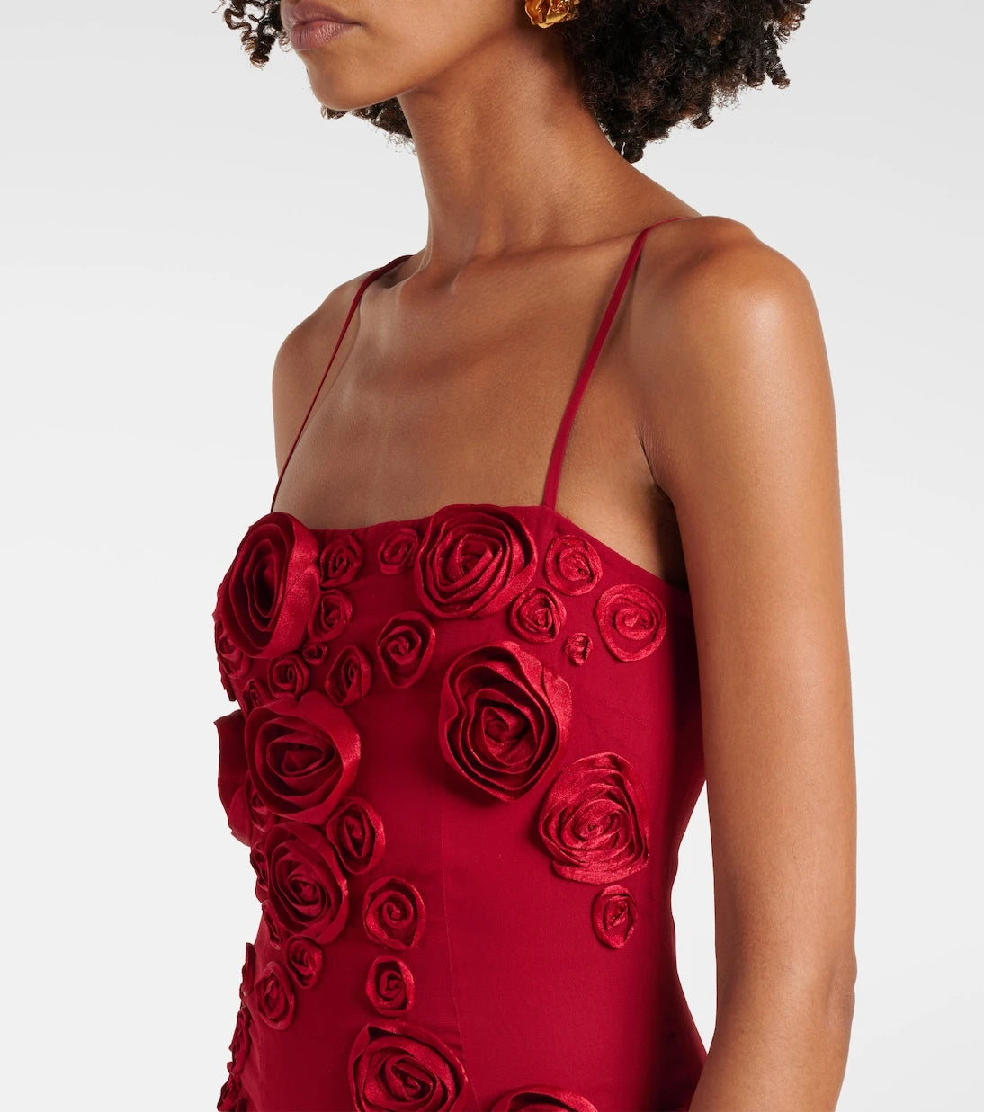 Blumarine - Floral-appliqué georgette gown