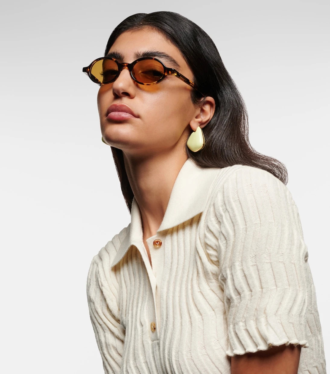 Bottega Veneta - Classic oval sunglasses