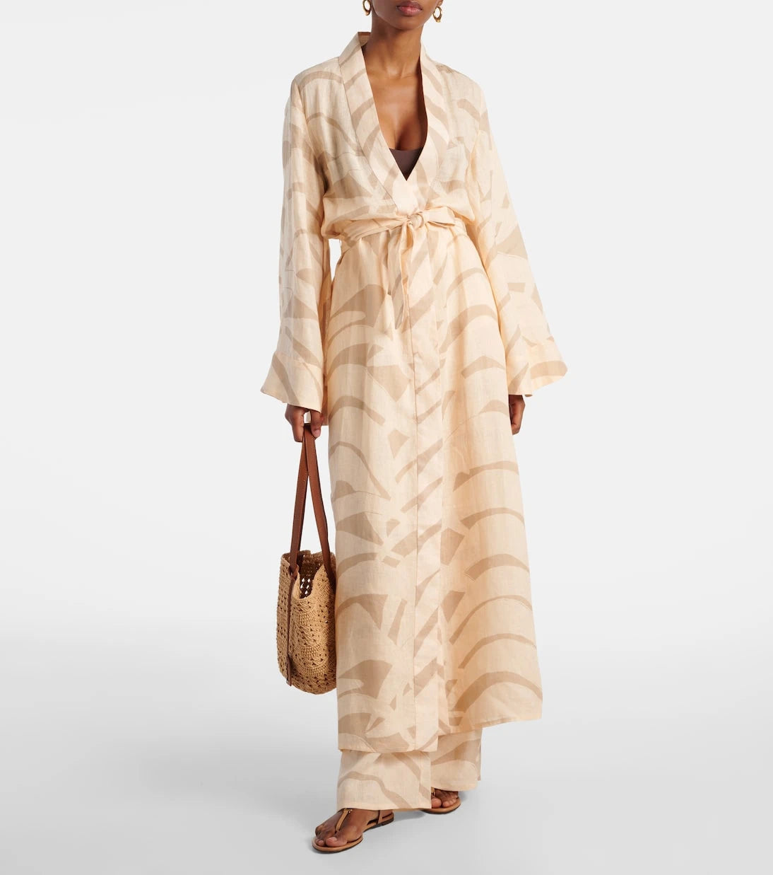 Johanna Ortiz - Printed linen beach cover-up