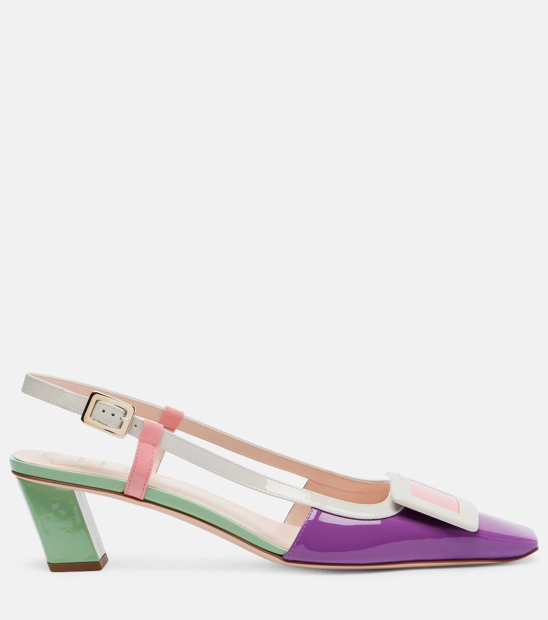 Roger Vivier - Belle Vivier patent leather slingback pumps