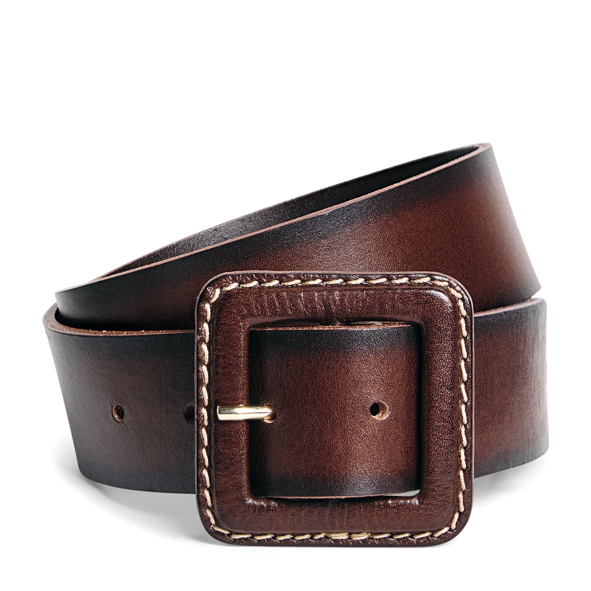Weekend Max Mara Brown Leather Buckle Belt