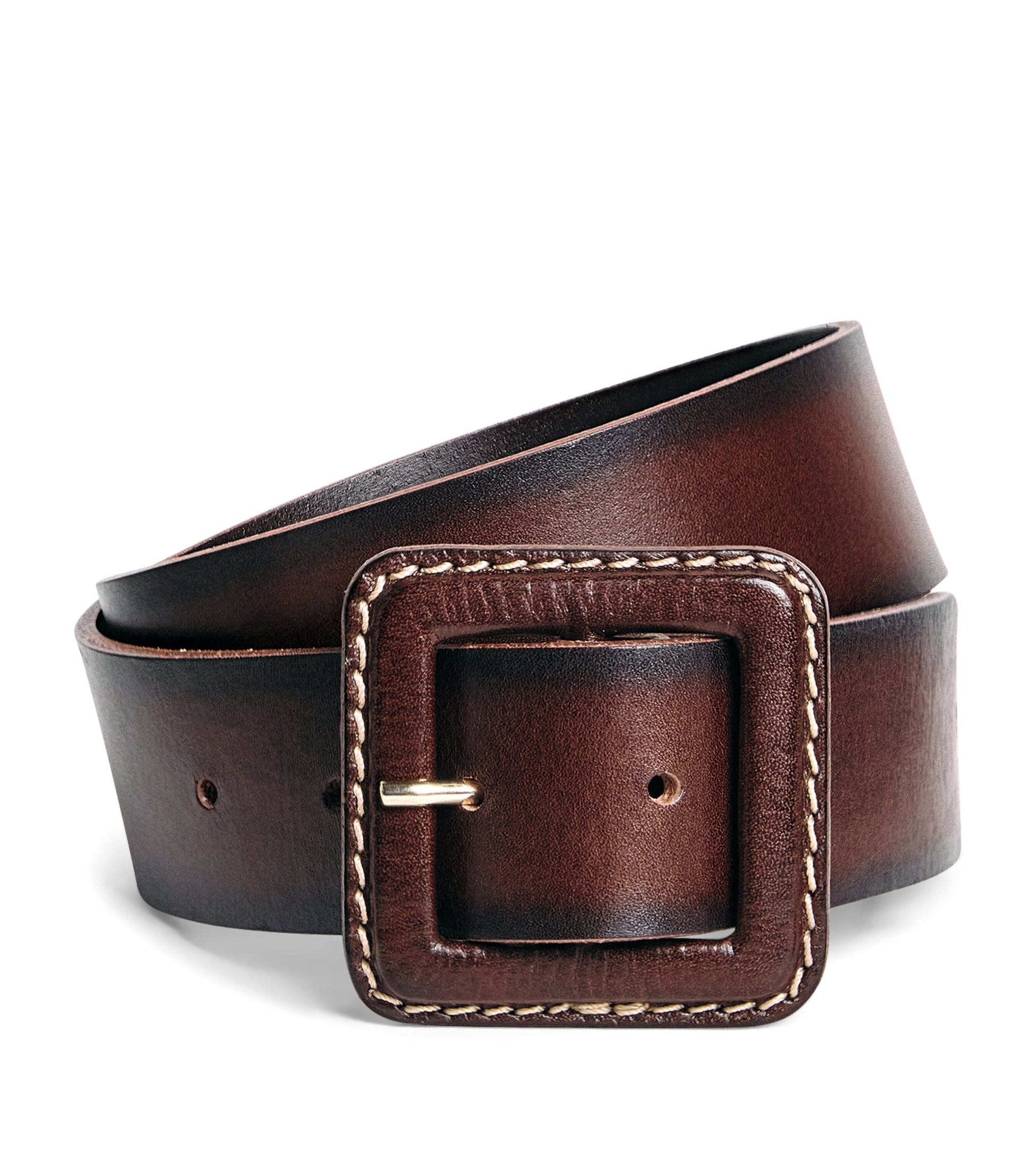 Weekend Max Mara Brown Leather Buckle Belt