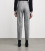 MAX&Co. Grey Wool-Blend Herringbone Straight Trousers