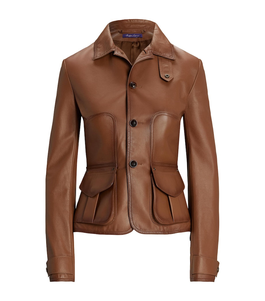 Ralph Lauren Collection Beige Lambskin Naylor Jacket