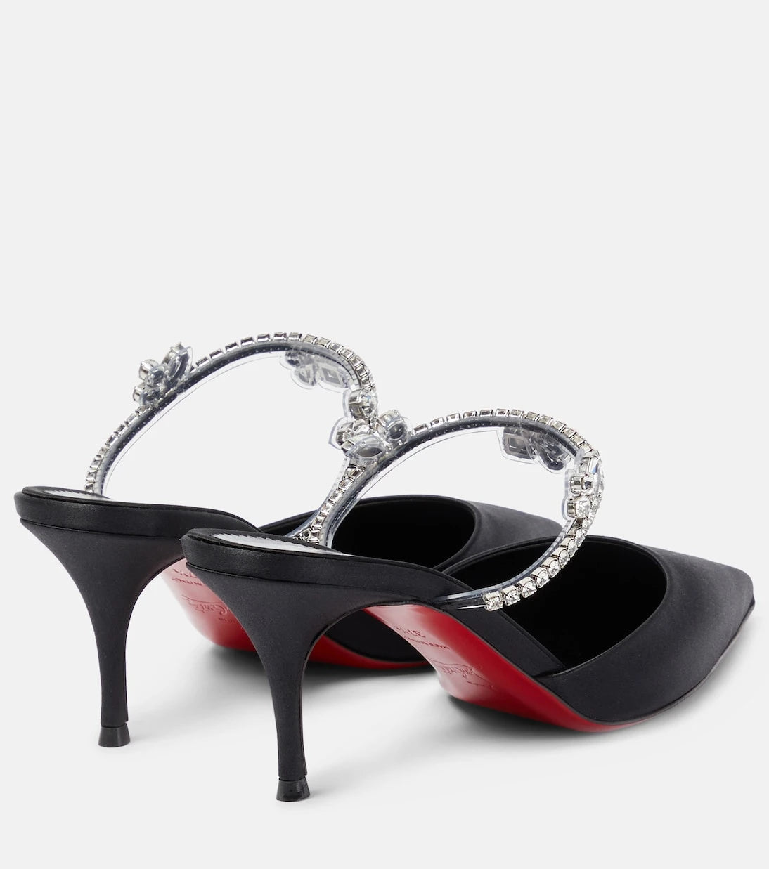 Christian Louboutin - Planet Queen 70 satin mules
