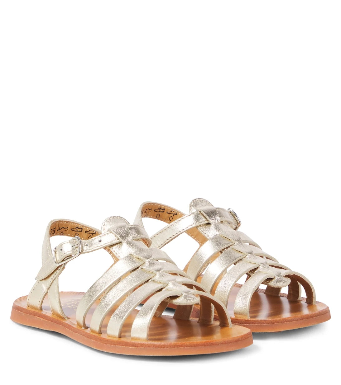 Pom d'Api - Plagette Strap metallic leather sandals