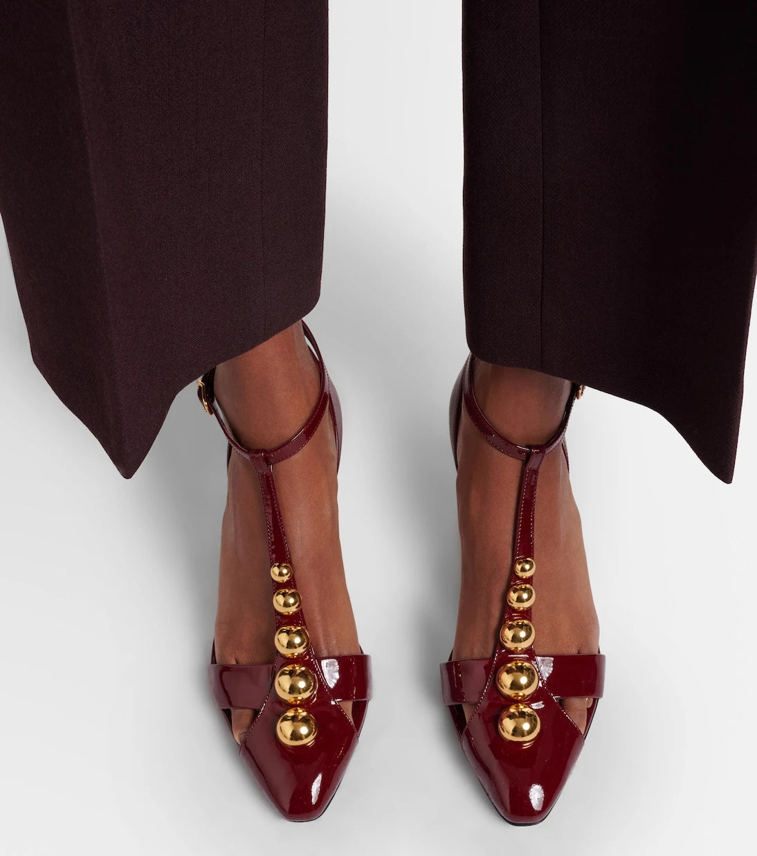 Chloé - Cleia 70 zımbalı rugan stiletto ayakkabılar