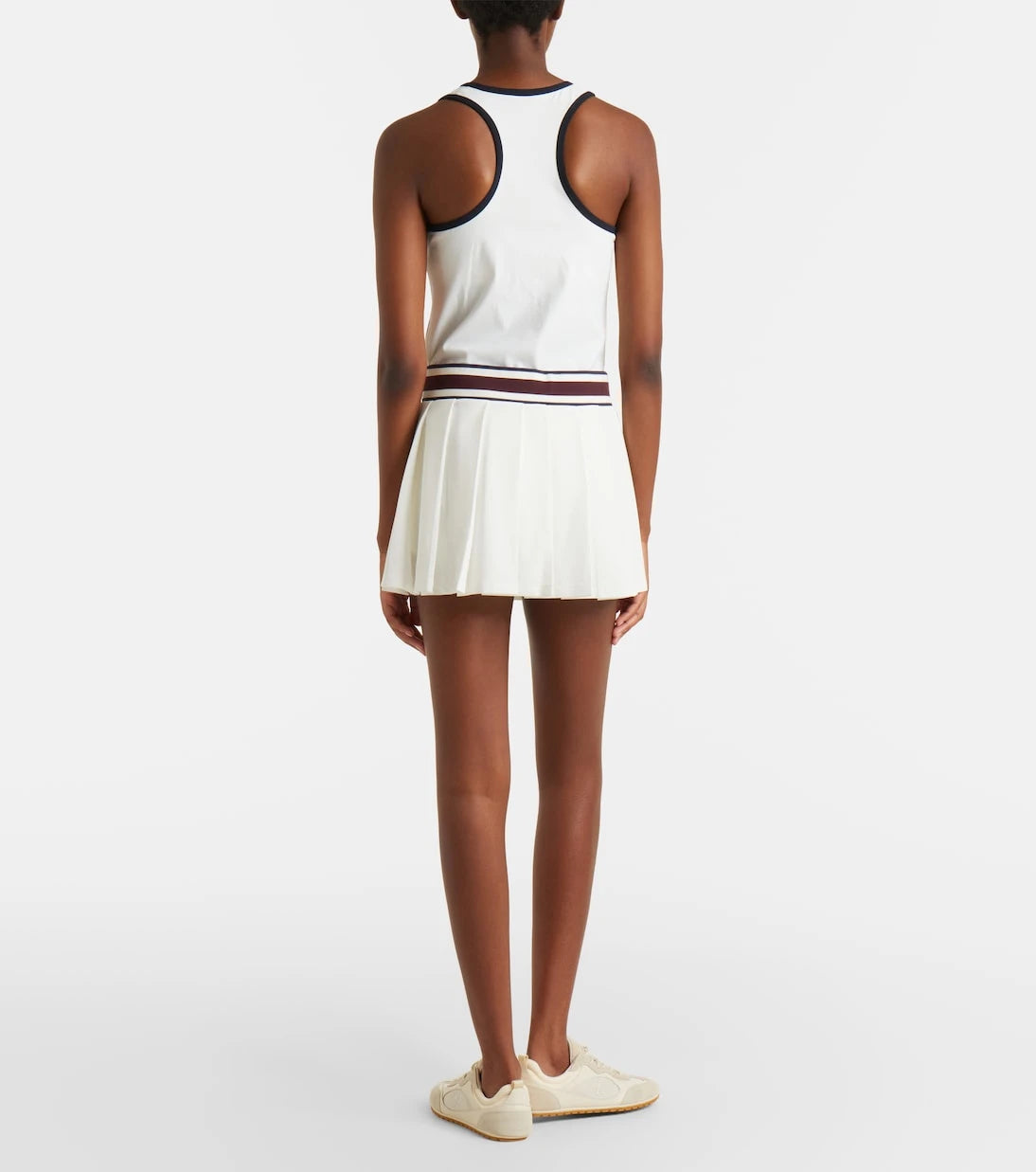 Tory Burch - Striped pleated tennis skirt