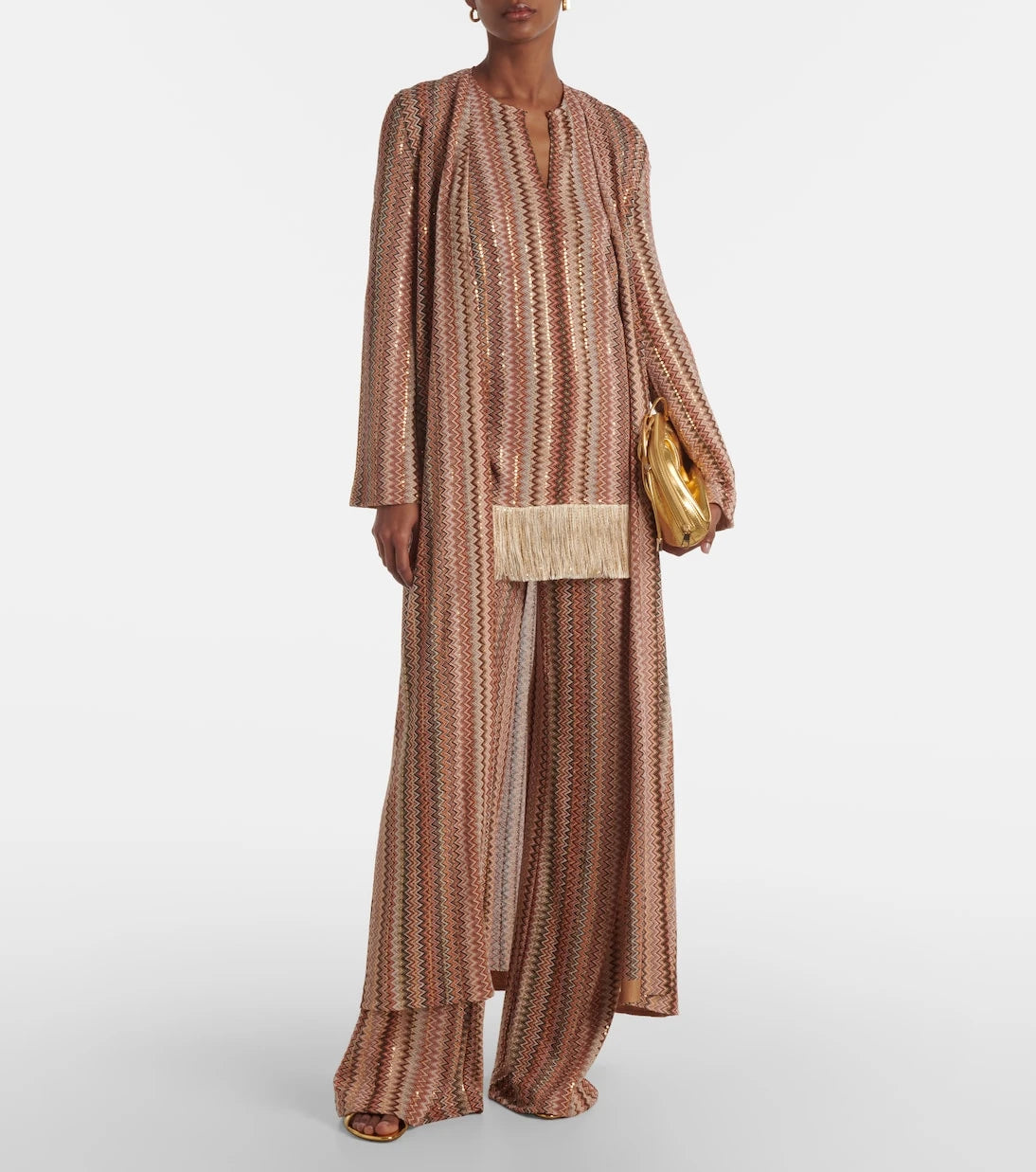 Missoni - Zigzag fringed lamé blouse