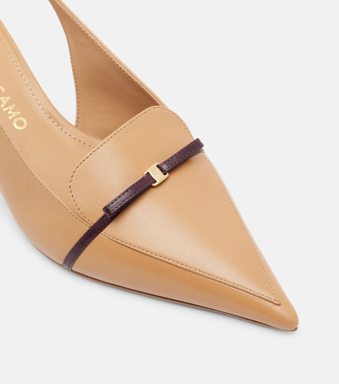 Ferragamo - Fiyonk detaylı deri stilettolar