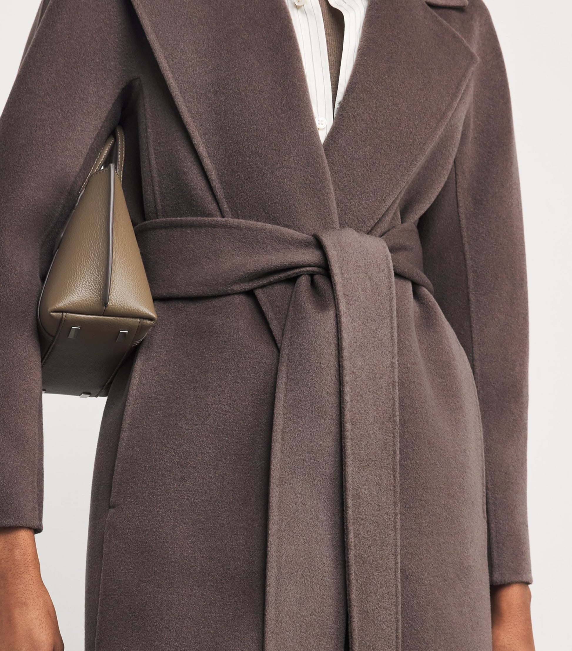 Joseph Brown Wool-Cashmere Costa Coat