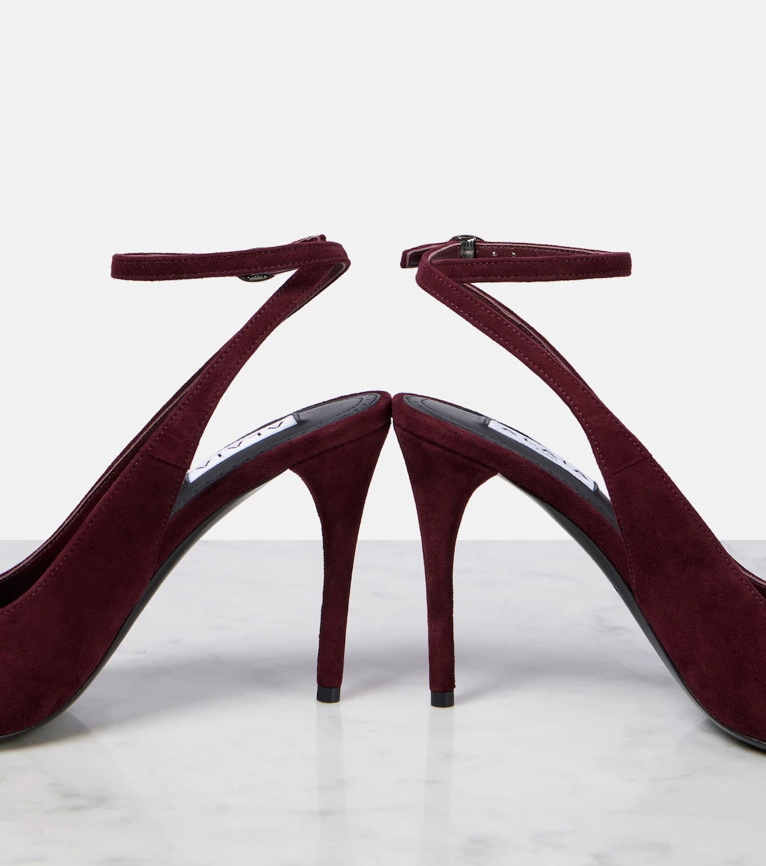 Alaïa - Decolette 90 suede slingback pumps