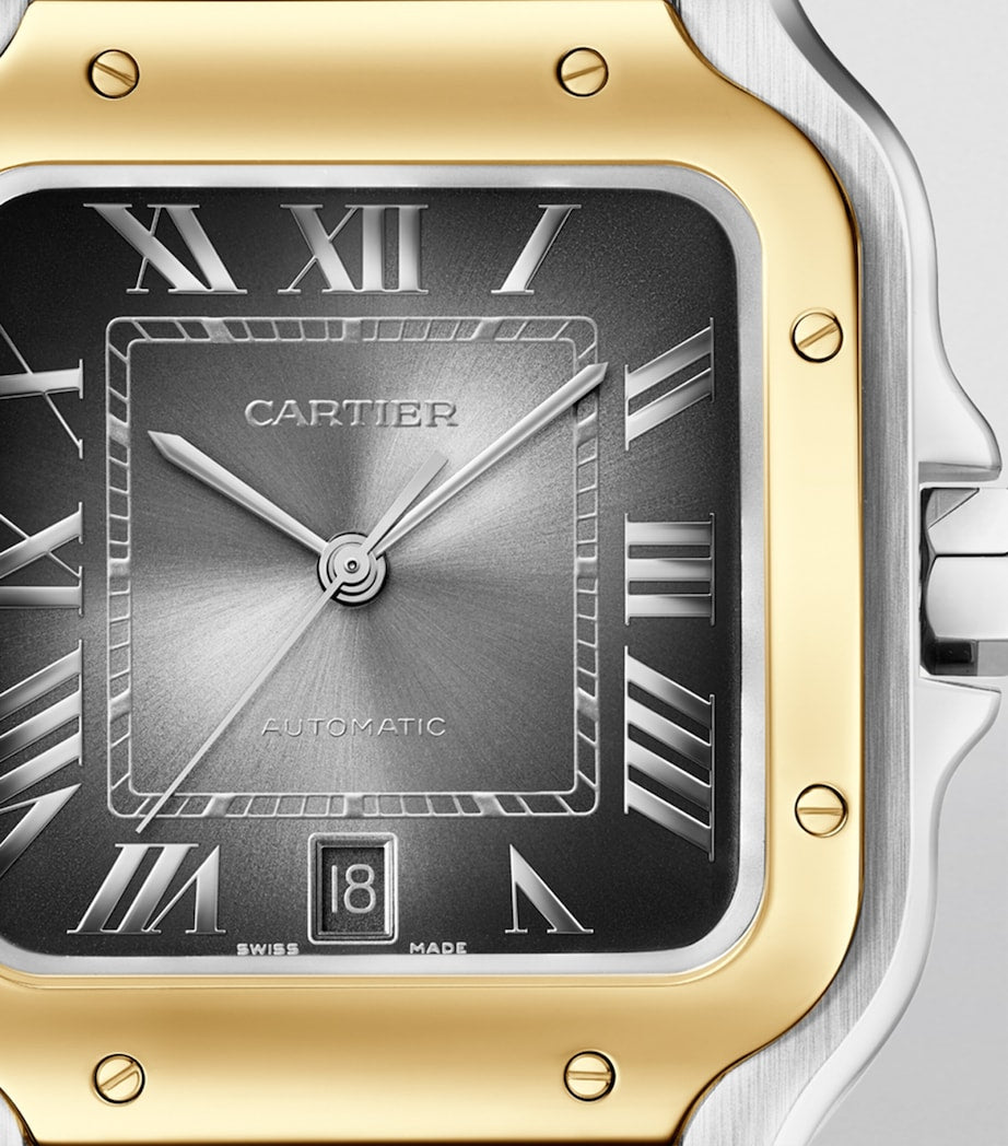 Yellow Gold and Stainless Steel Santos de Cartier Watch 39.8mm
