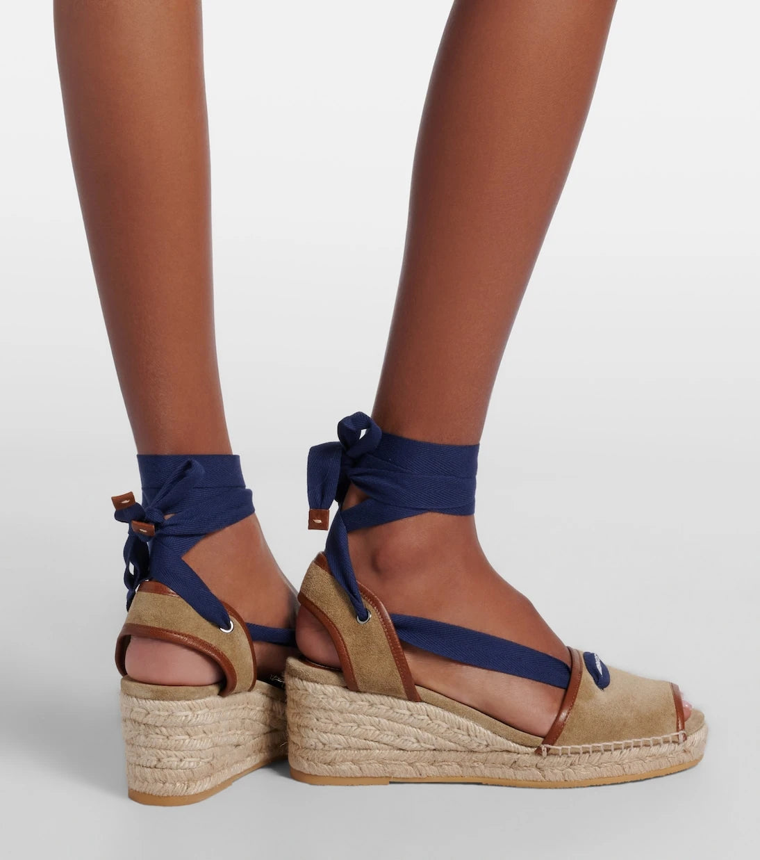 Versace - Lola suede espadrille wedges