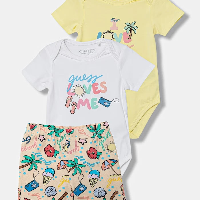 Guess pamuk ve elastan bebek seti