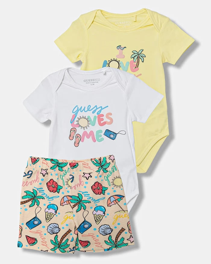 Guess pamuk ve elastan bebek seti